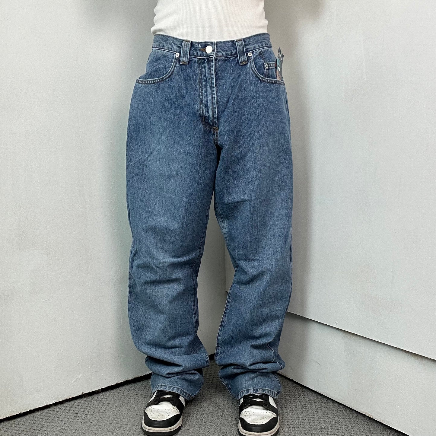 2000' Baggy Hip Hop Blue Jeans