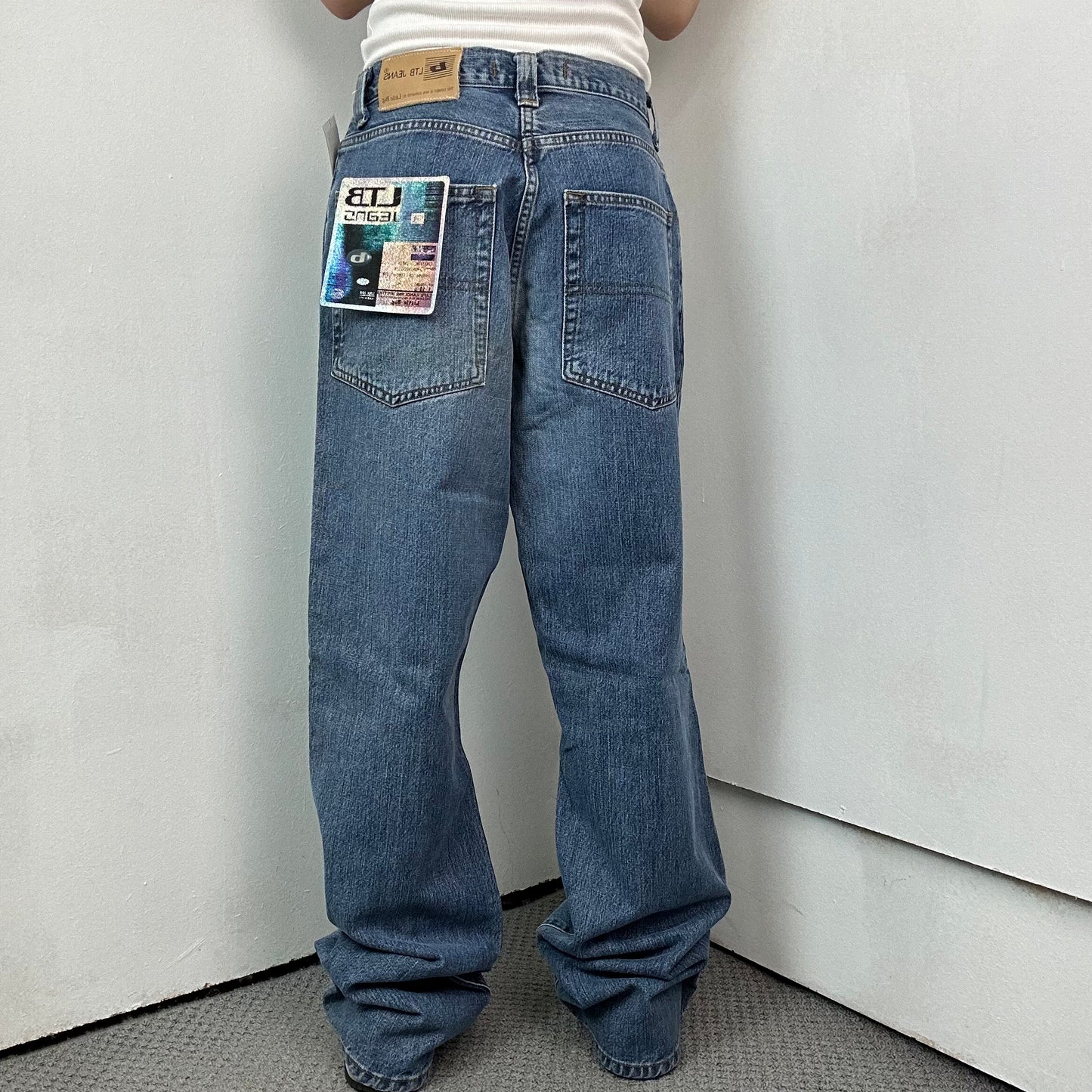 2000' Baggy Hip Hop Blue Jeans