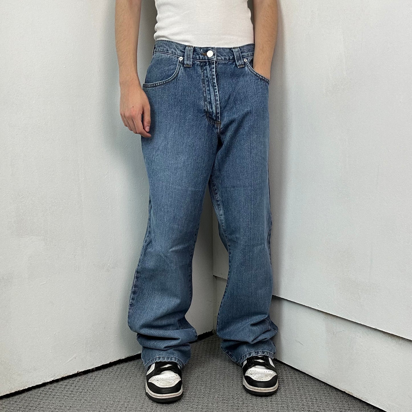 2000' Baggy Hip Hop Blue Jeans