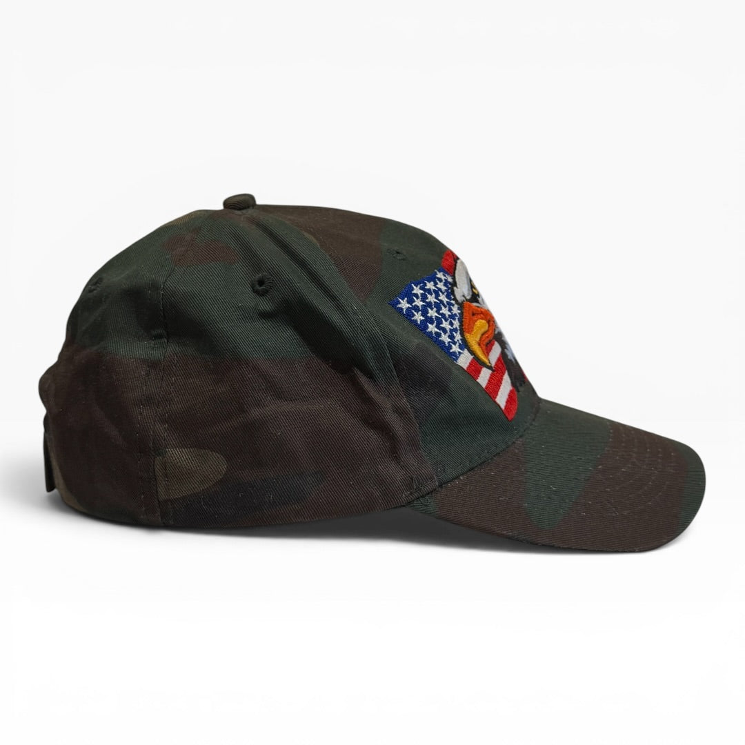 Vintage Camo USA Eagle Embroidered Cap