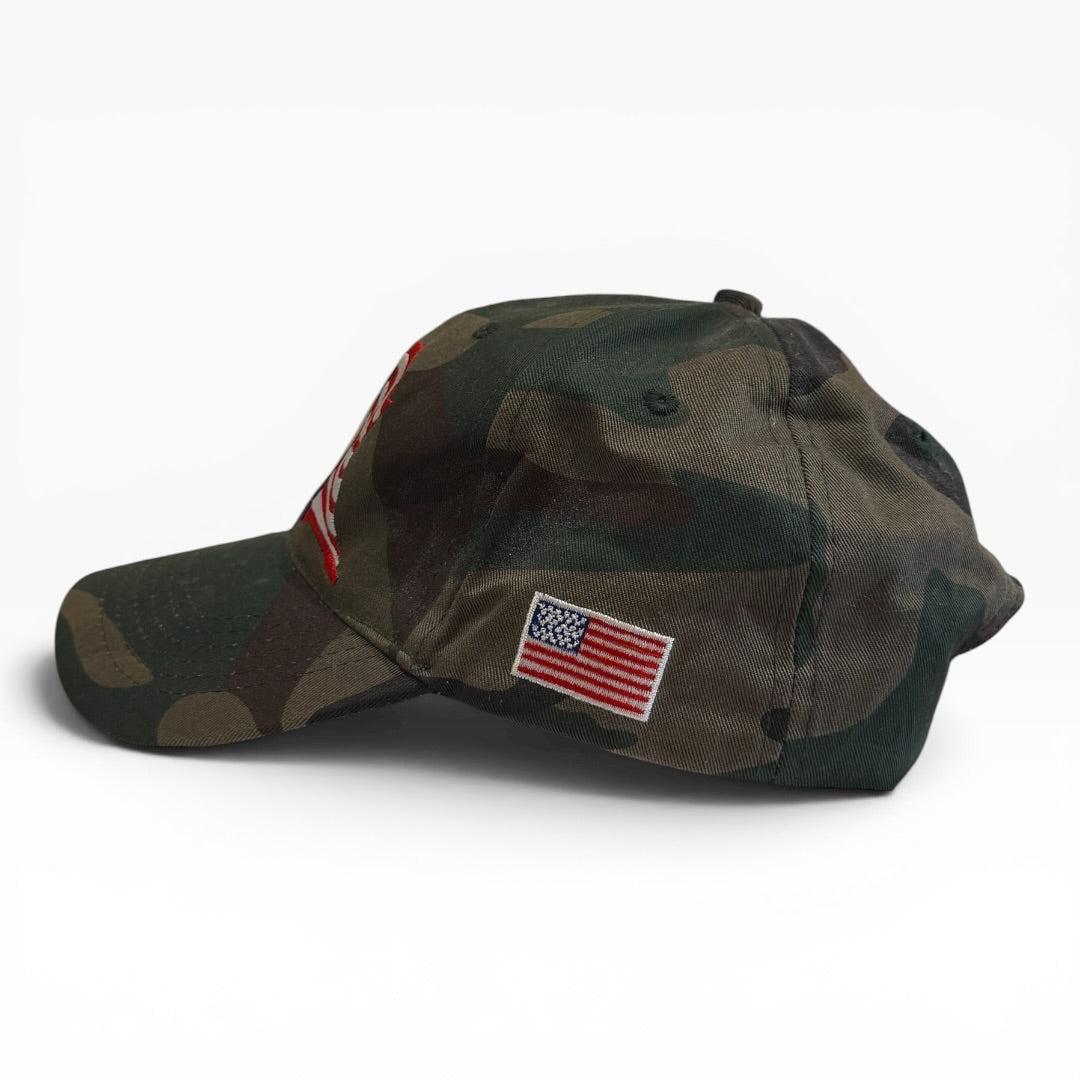 Vintage Camo USA Eagle Embroidered Cap