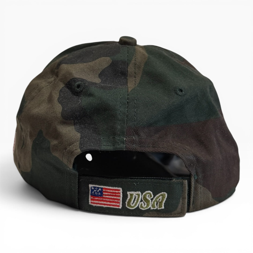 Vintage Camo USA Eagle Embroidered Cap